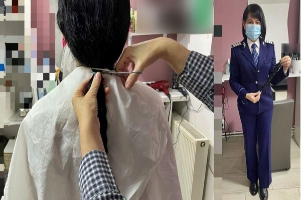 Maria Cristea, fostul purtător de cuvânt al IPJ Sălaj, a donat păr pentru femeile care suferă de cancer