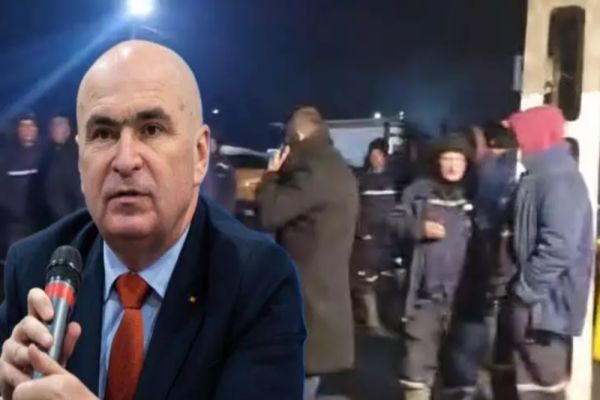 Minerii protestează în fața Guvernului: cer venituri compensatorii și tichete de masă