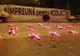 Victimele ''Colectiv'', comemorate la Zalău. În centrul oraşului - 65 de ''cruci de lumină''