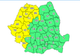 COD GALBEN de ploi și vânt, în 14 județe din Banat, Crișana, Maramureș, Transilvania și Oltenia
